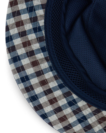 Aquascutum Active Lamina Badge Bucket Cap // NAVY