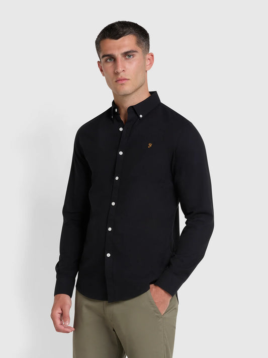 Farah Brewer LS Shirt // BLACK