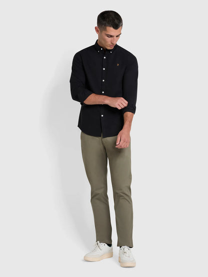 Farah Brewer LS Shirt // BLACK