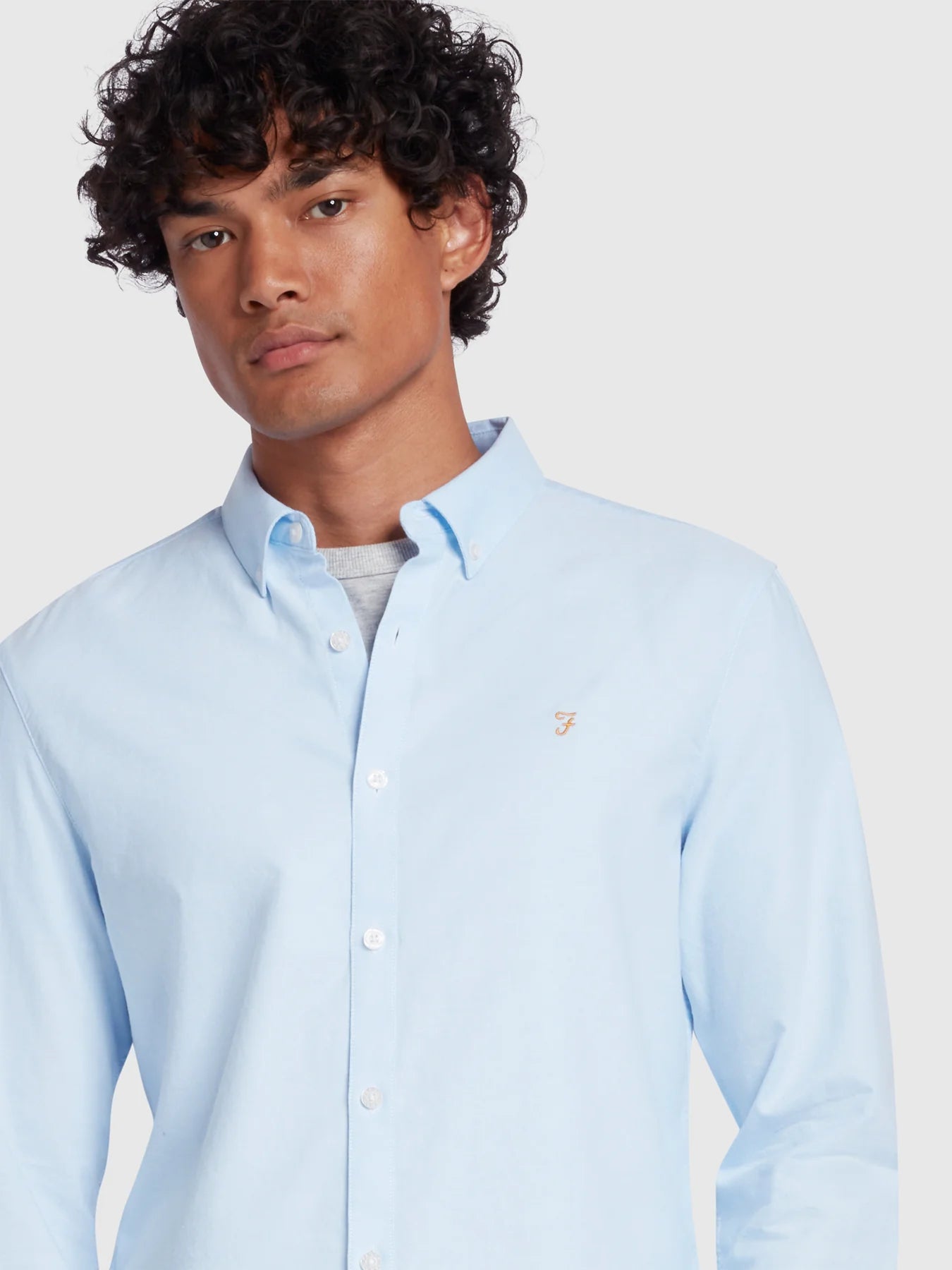 Farah Brewer Shirt // SKY BLUE