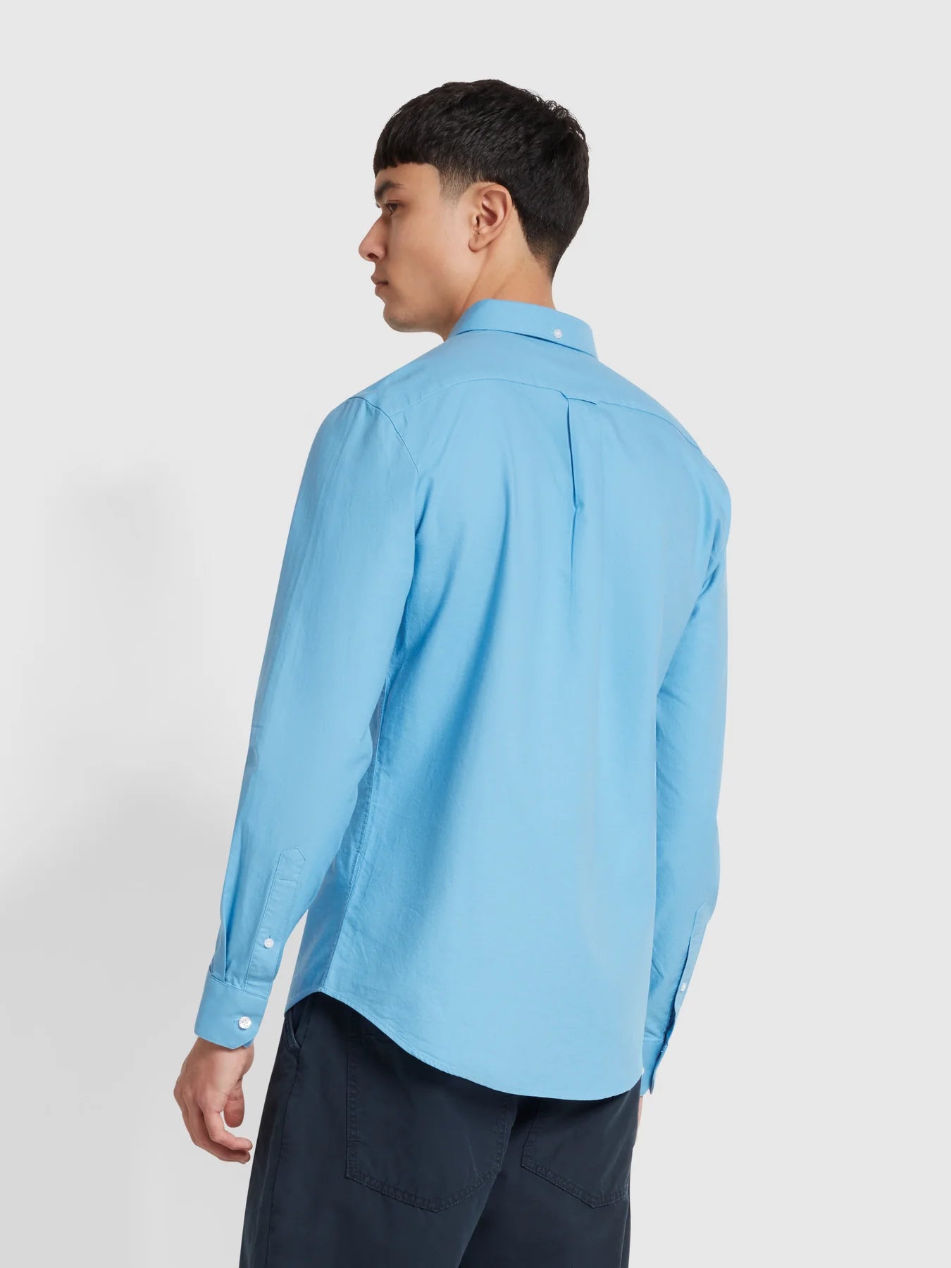 Farah Brewer Oxford LS Shirt // ARTIC BLUE