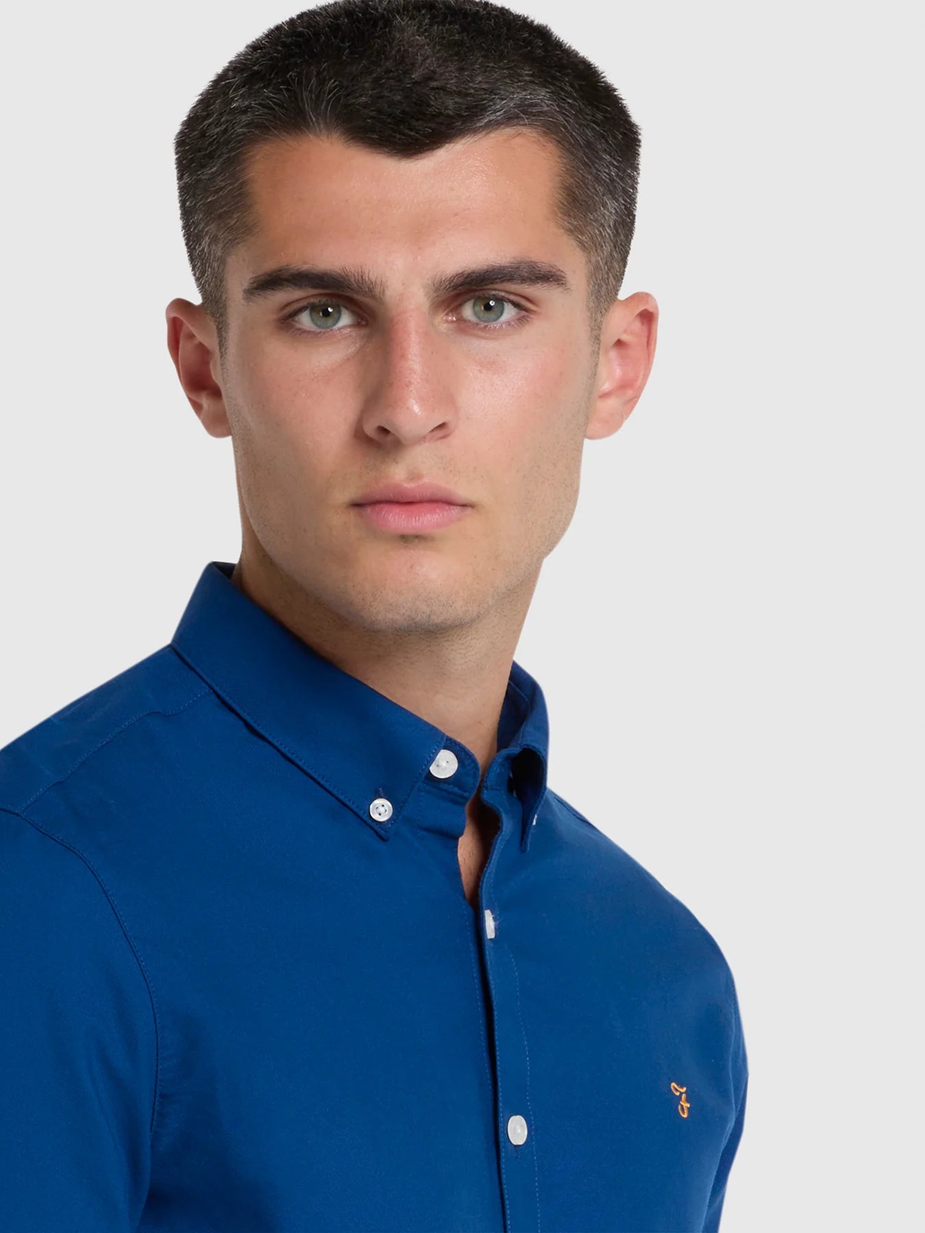 Farah Brewer Oxford LS Shirt // BLUE PEONY