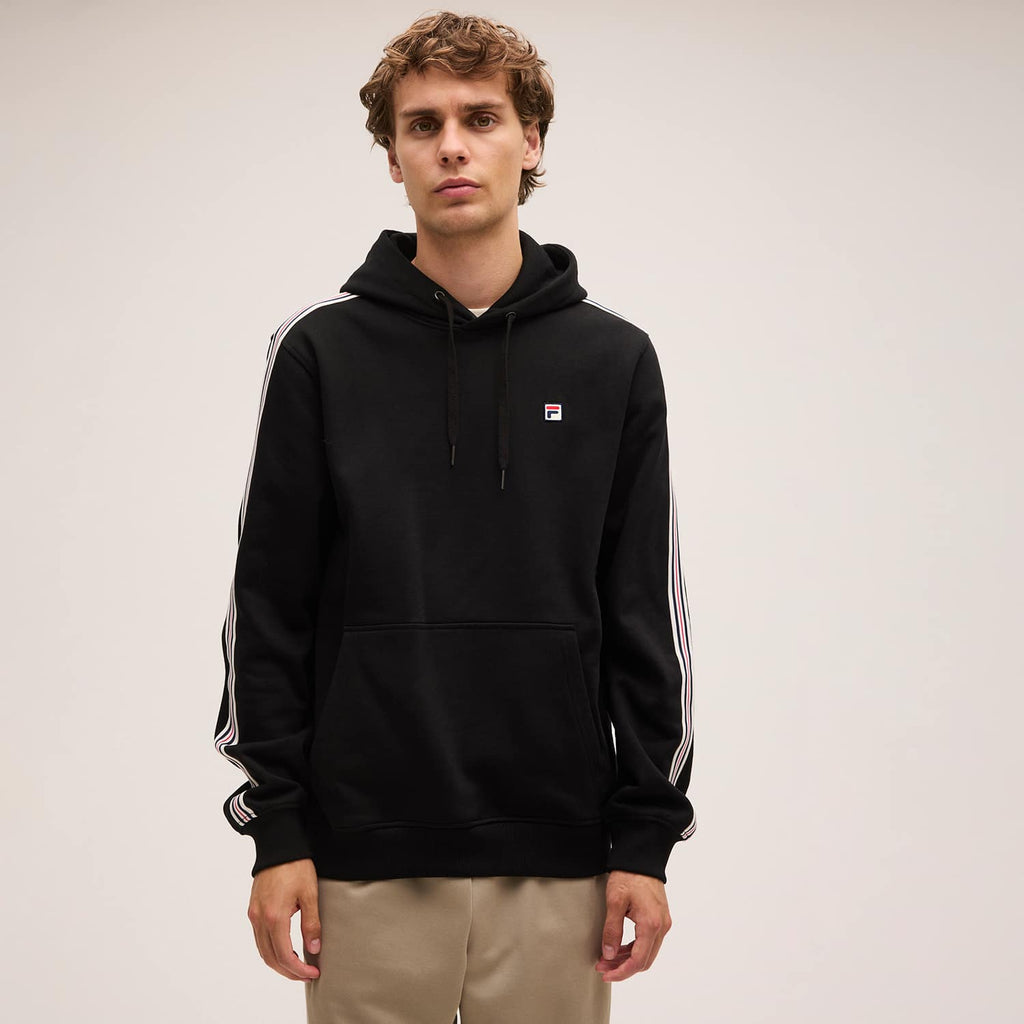 FILA Biella Regular Taped Hoodie // BLACK