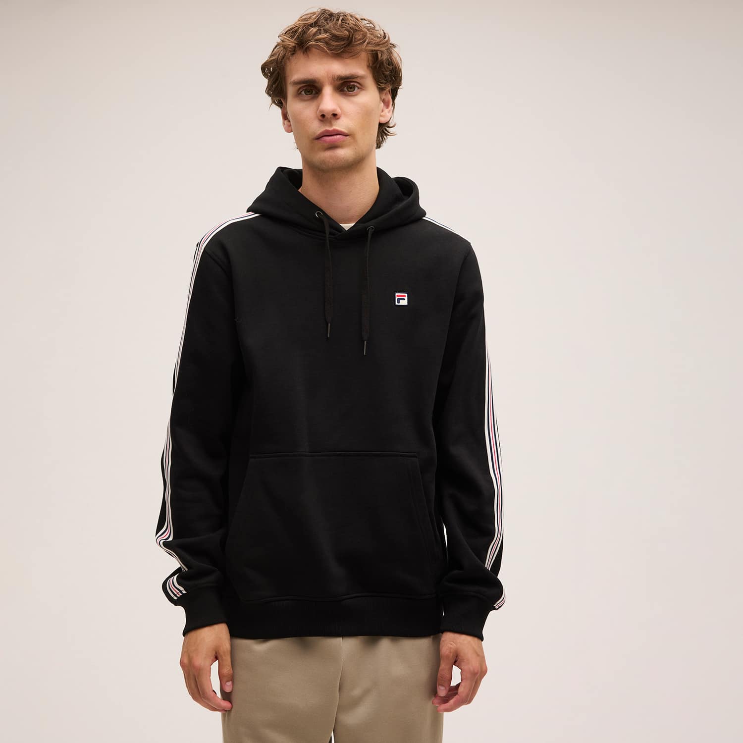 FILA Biella Regular Taped Hoodie // BLACK