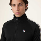 Fila Biella Regular Taped Pique Track Jacket // BLACK