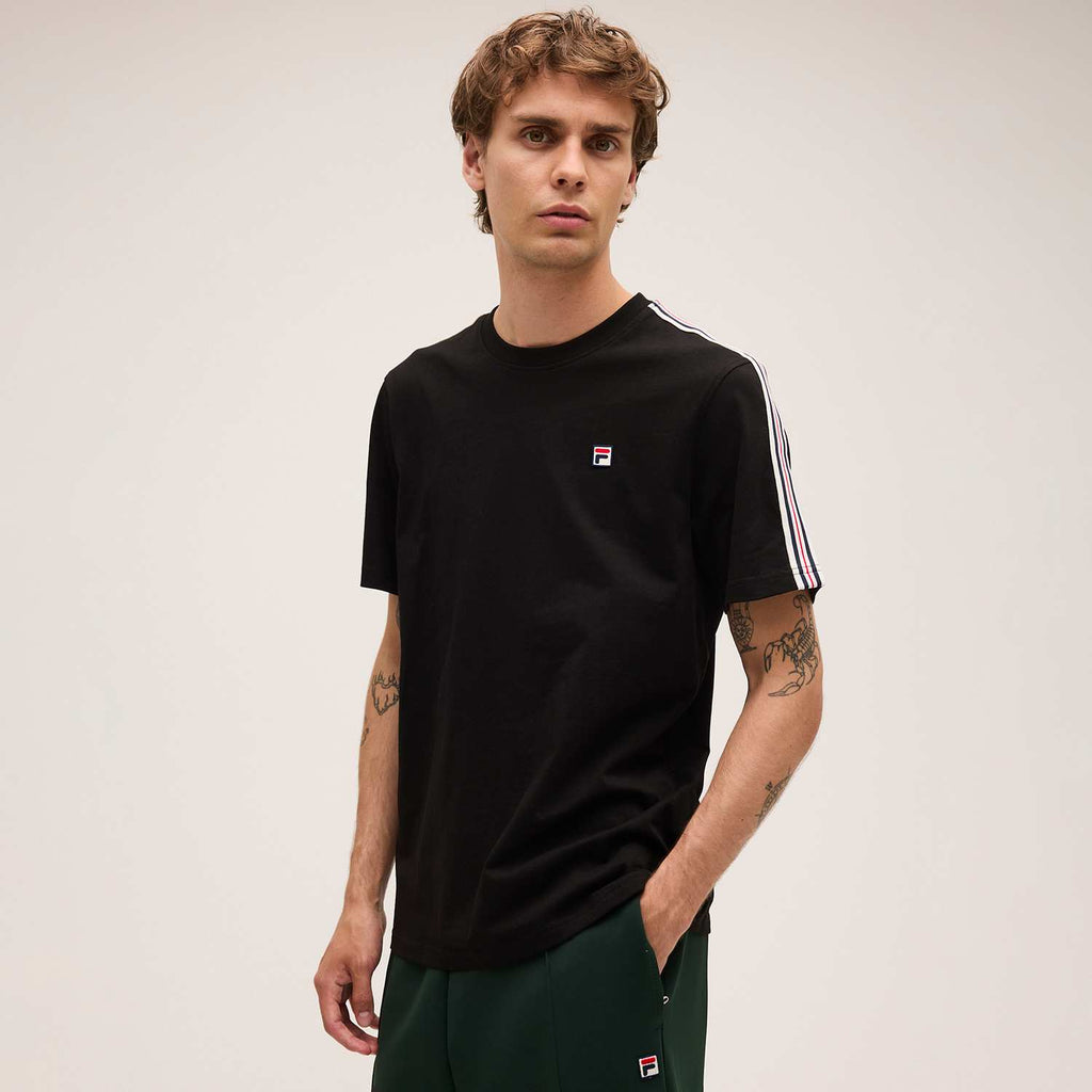 Fila BIELLA regular taped t-shirt // BLACK