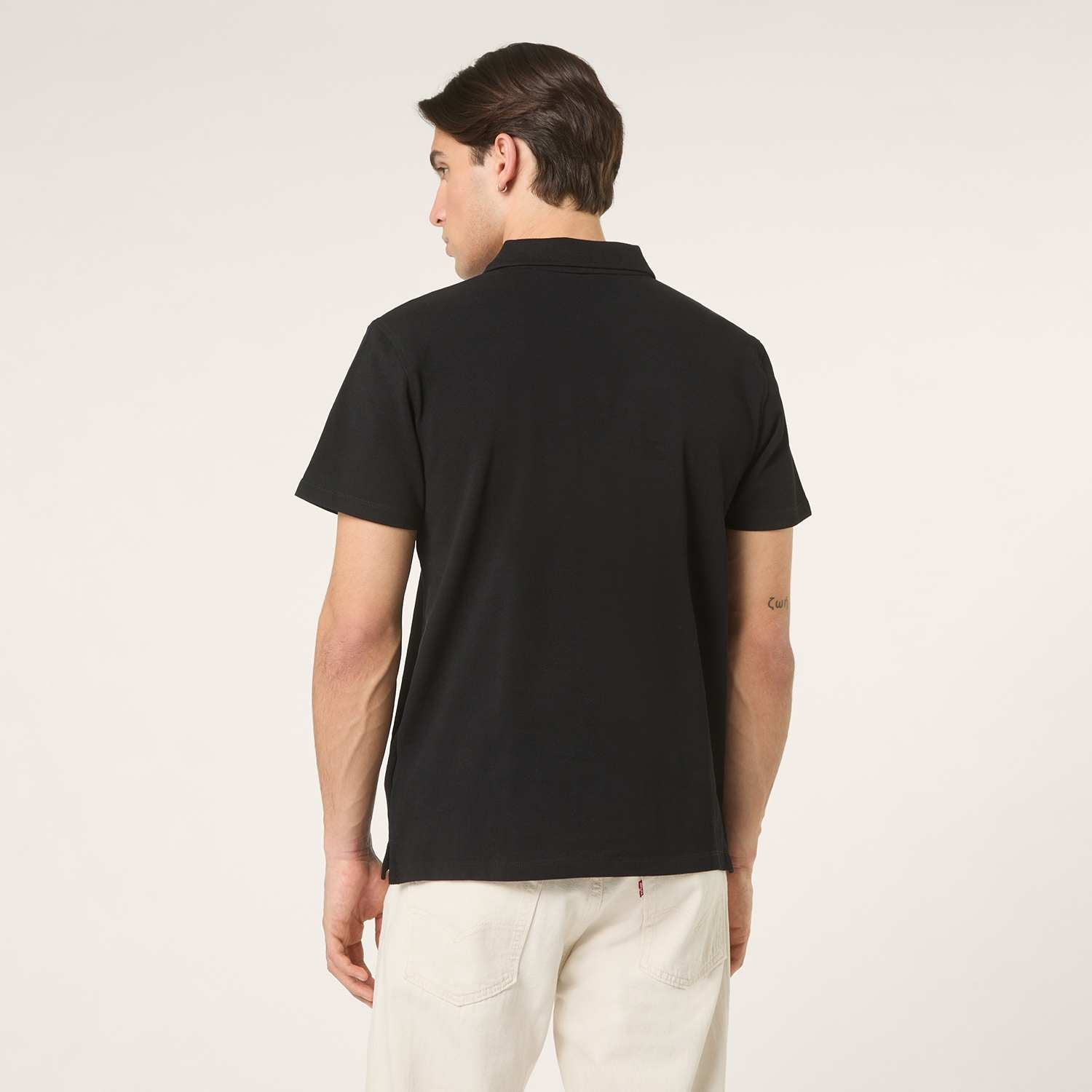 Fila Diecimo Regular Heritage Tape Polo Shirt // BLACK