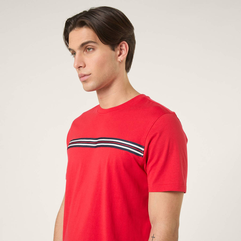 Fila Diecimo Regular Heritage Tape T-Shirt // RED