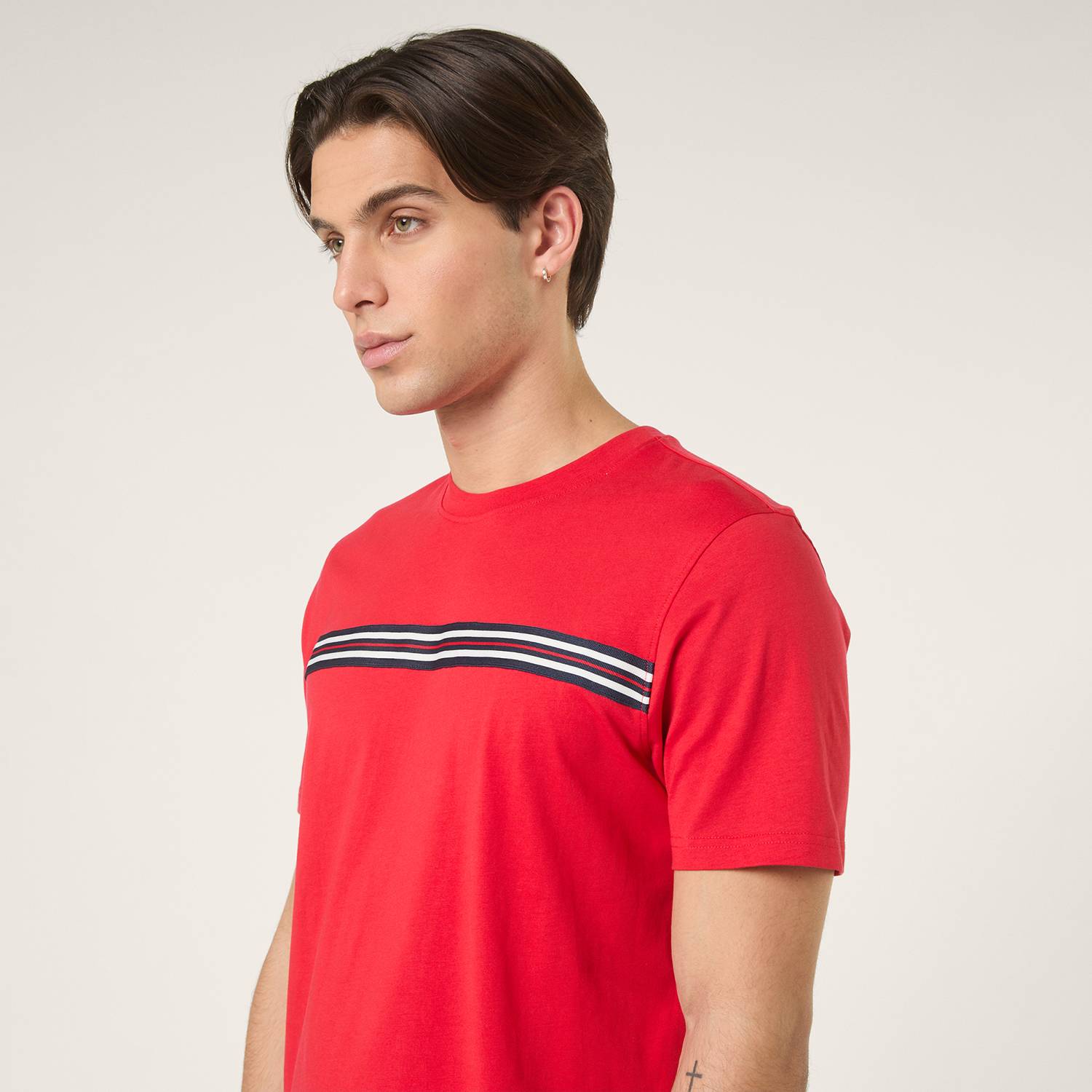 Fila Diecimo Regular Heritage Tape T-Shirt // RED