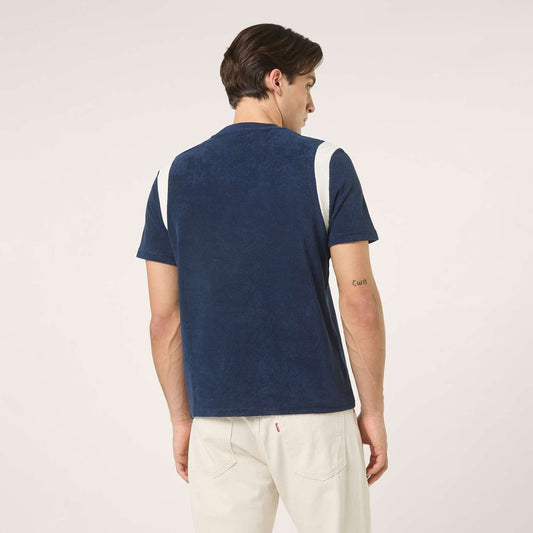 Fila Empoli Regular Blocked Towelling T-Shirt // BLACK IRIS-EGRET