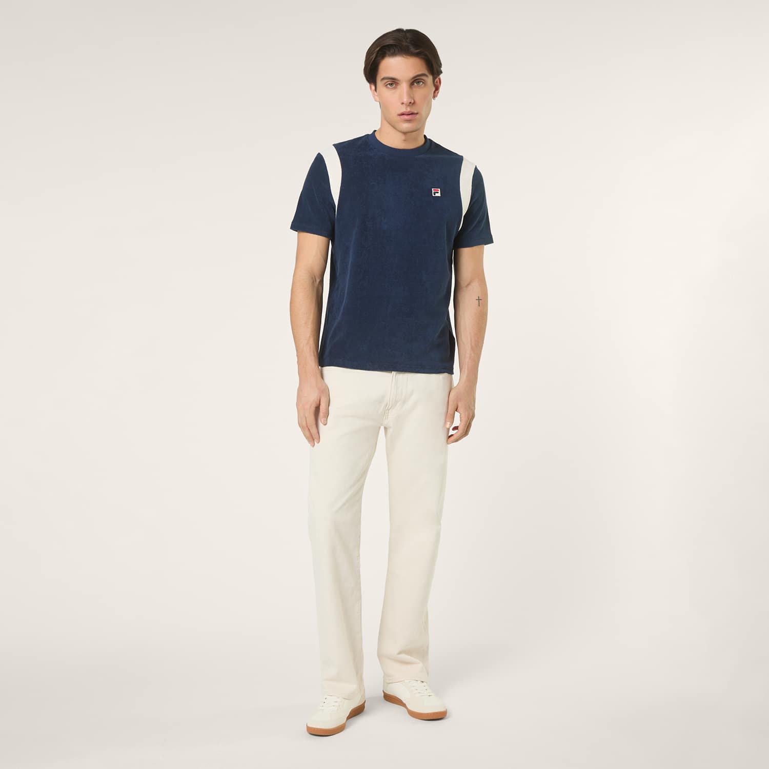 Fila Empoli Regular Blocked Towelling T-shirt // NAVY