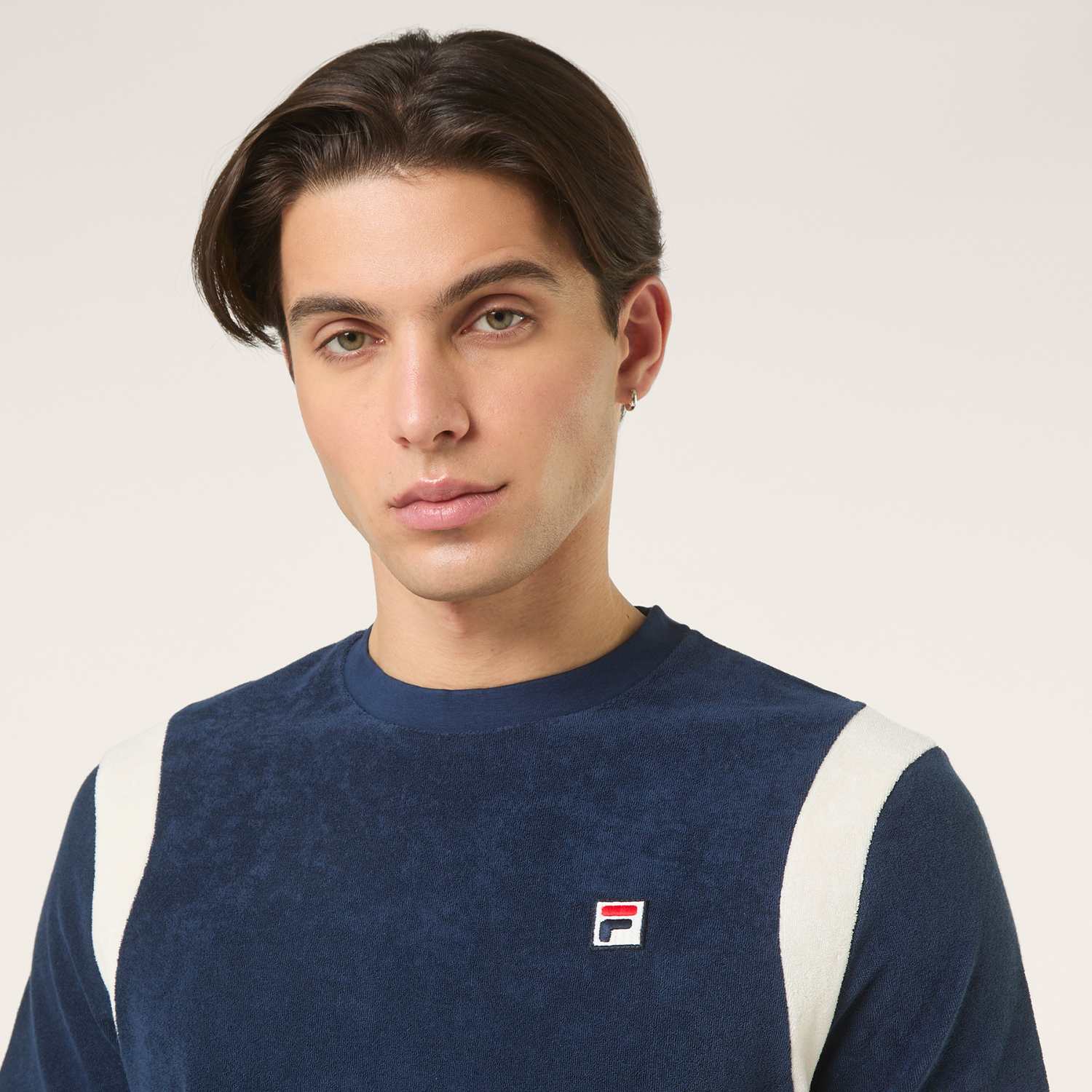 Fila Empoli Regular Blocked Towelling T-shirt // NAVY