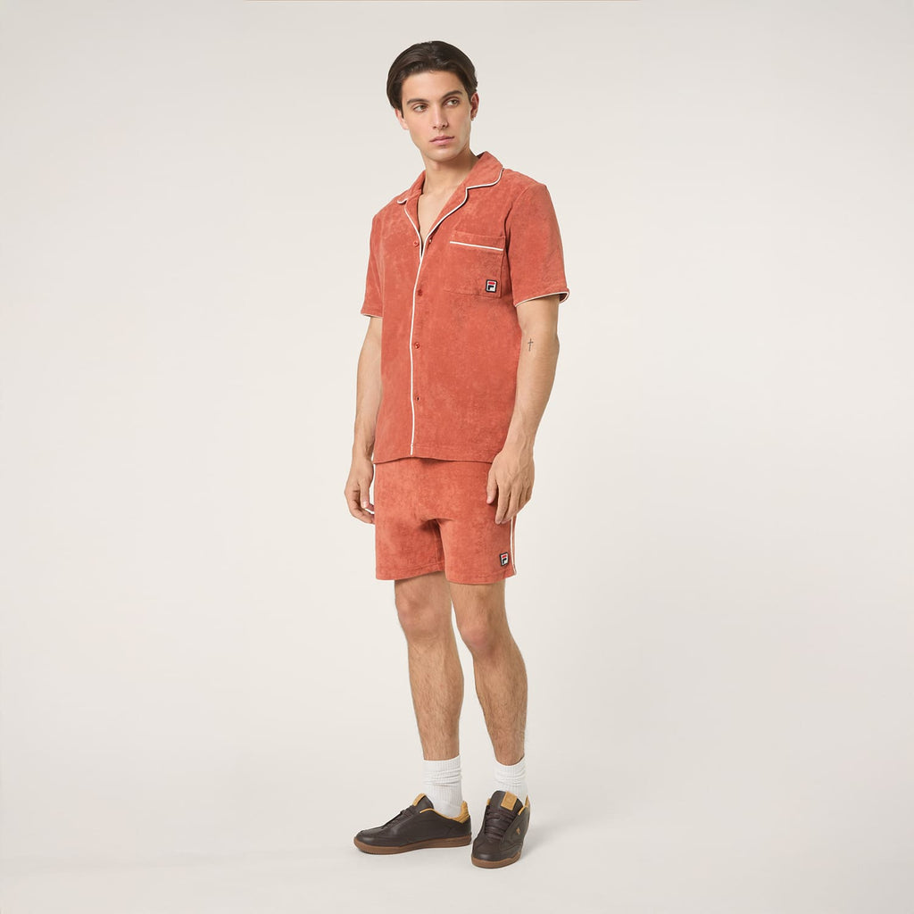 Fila Empoli Regular Towelling Shorts // ETRUSCAN RED