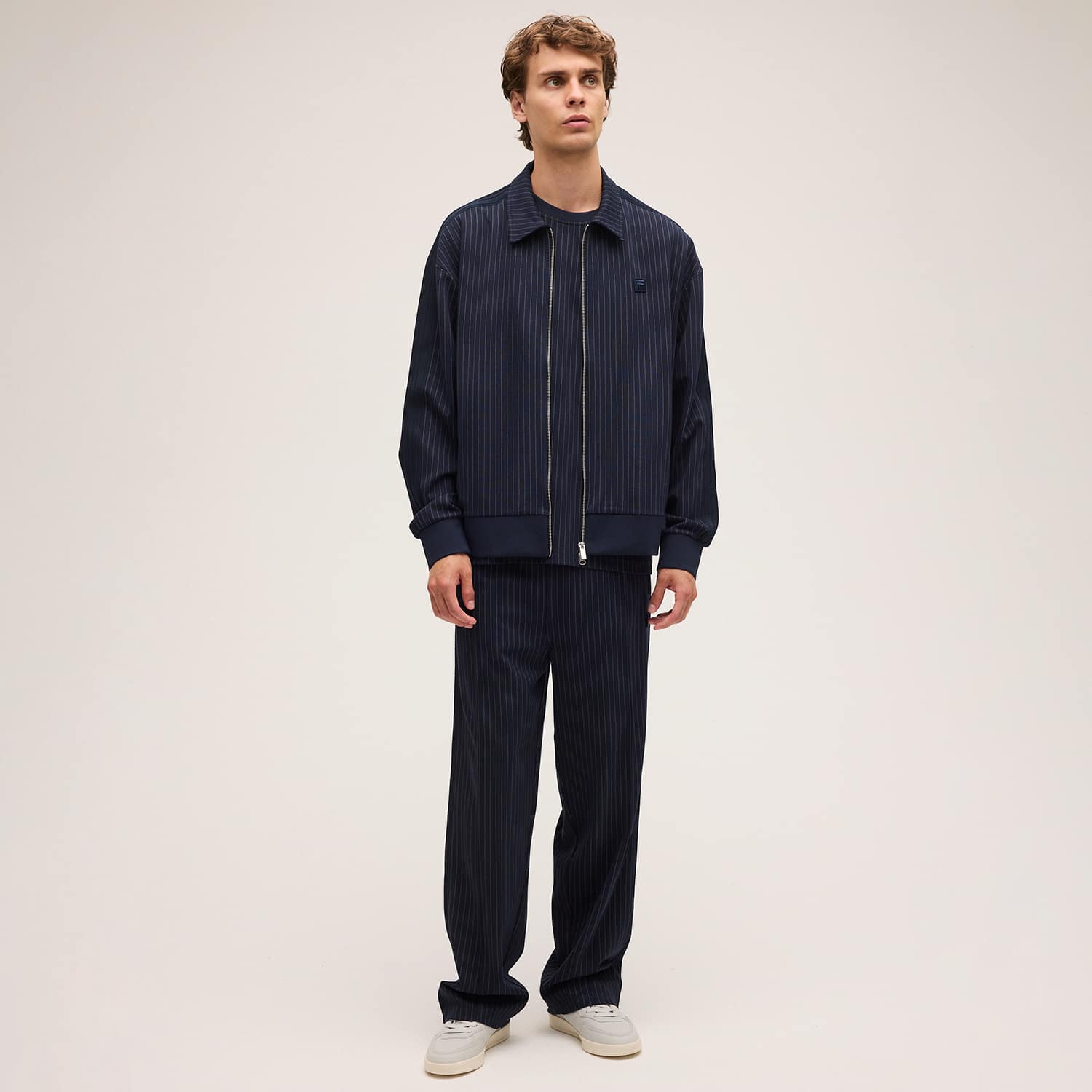 FILA Padola Regular Pinstripe Track Jacket // BLACK IRIS