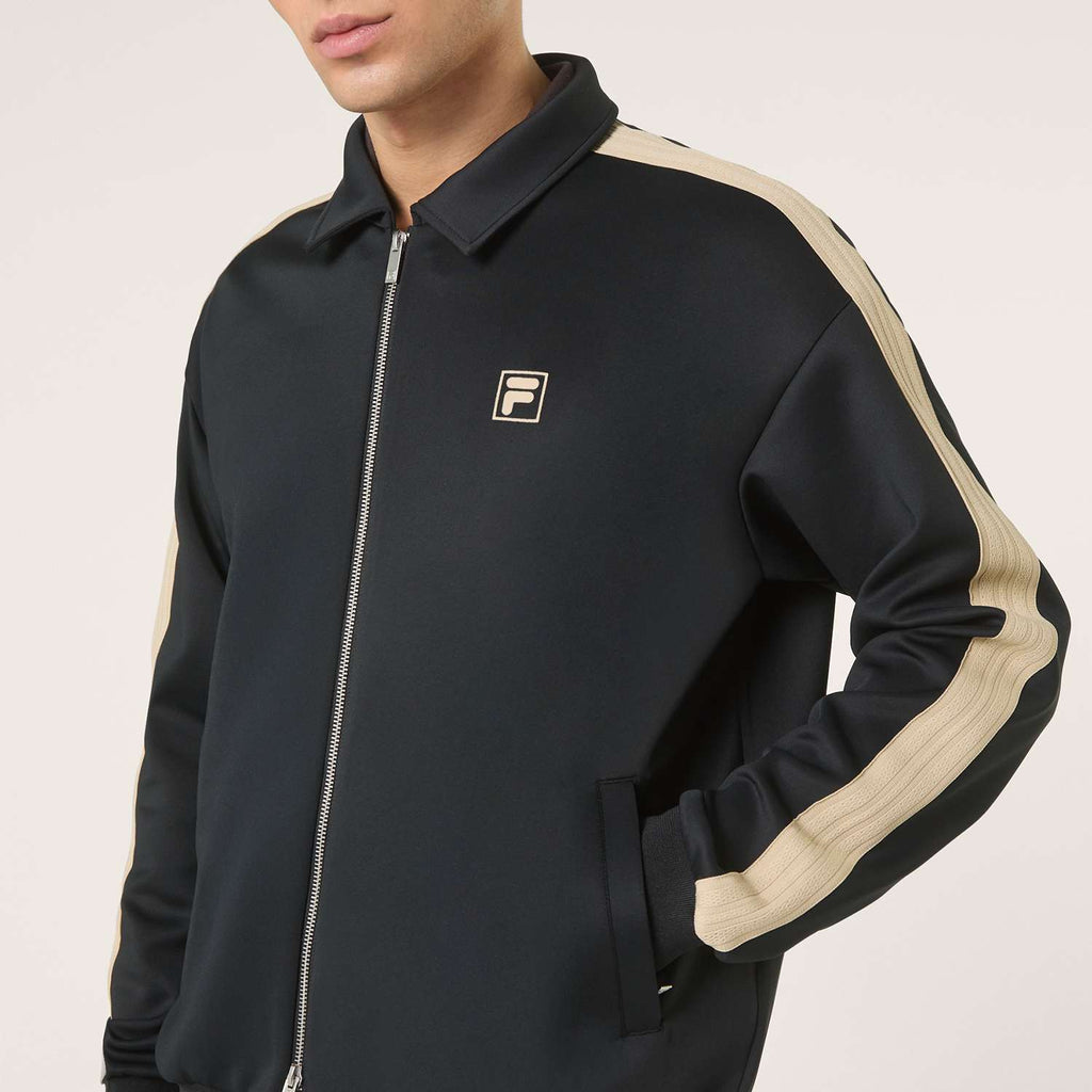 Fila Vaiano Relaxed Taped Track Jacket // BLACK