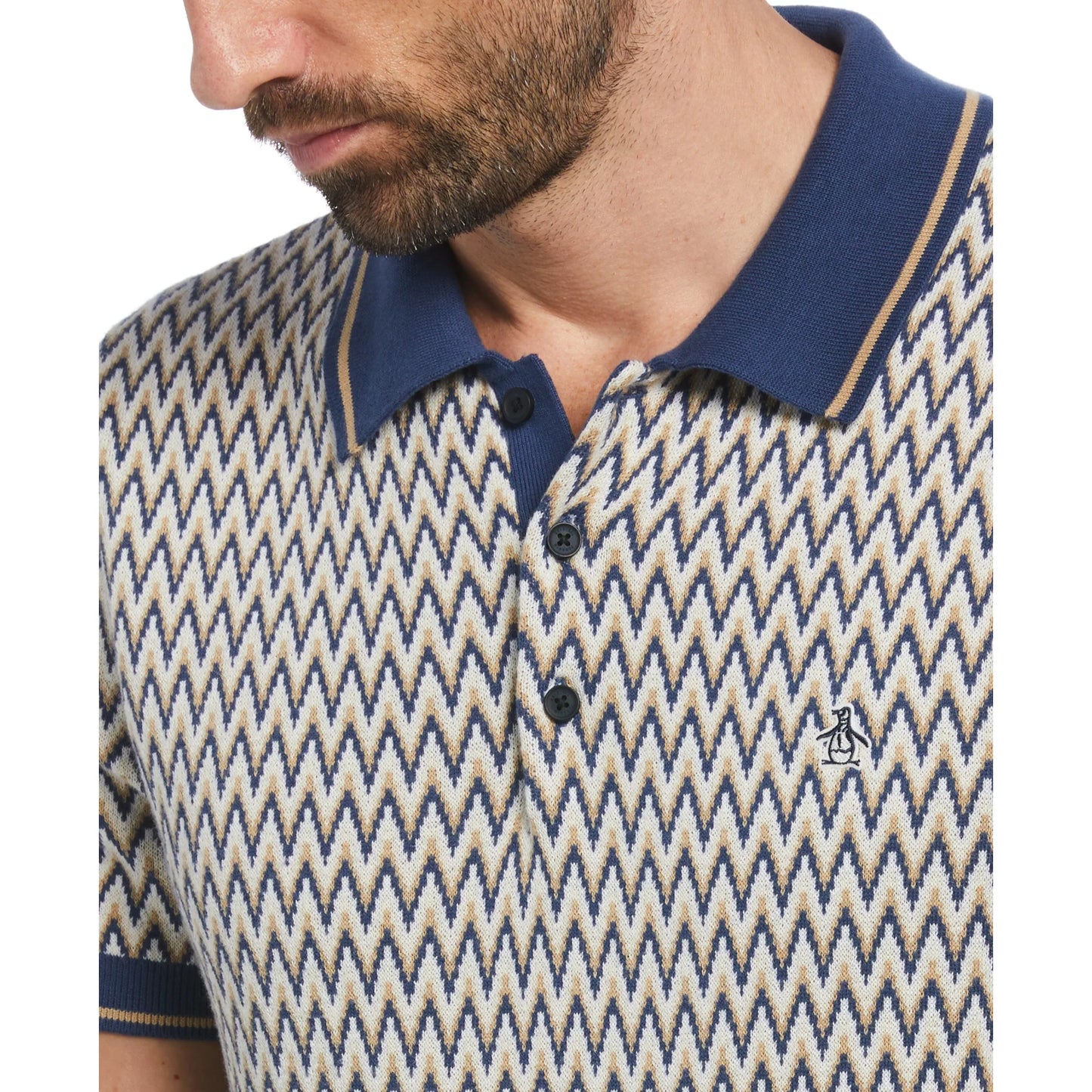 Penguin Cotton Jacquard Polo OPGM2405 // BIRCH 252