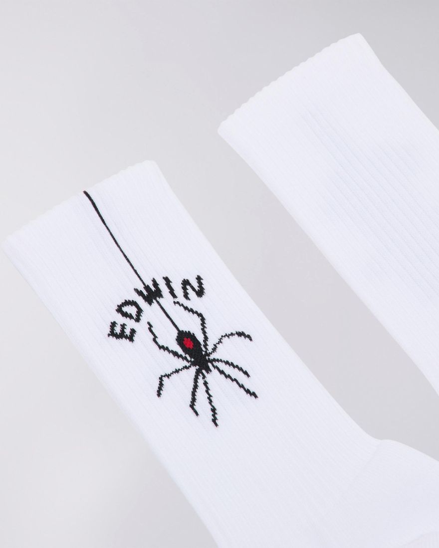 Edwin Spider Socks // WHITE