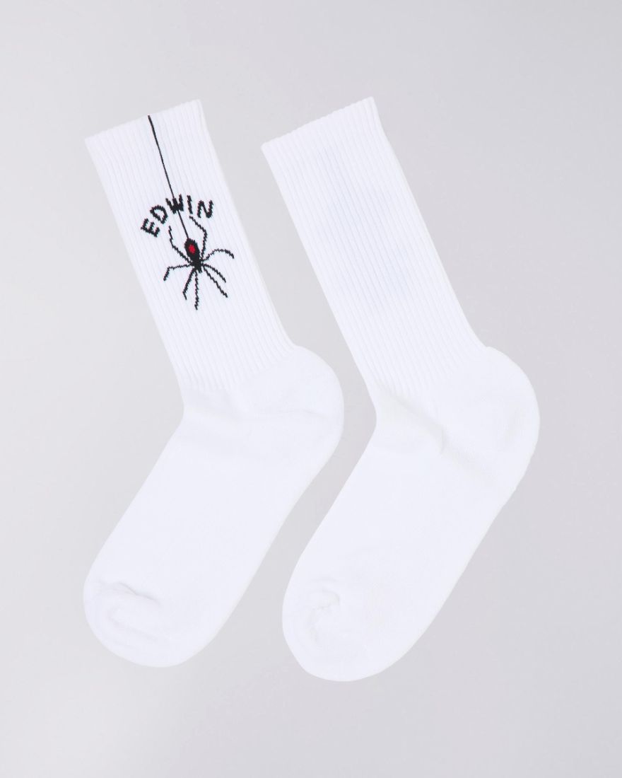 Edwin Spider Socks // WHITE