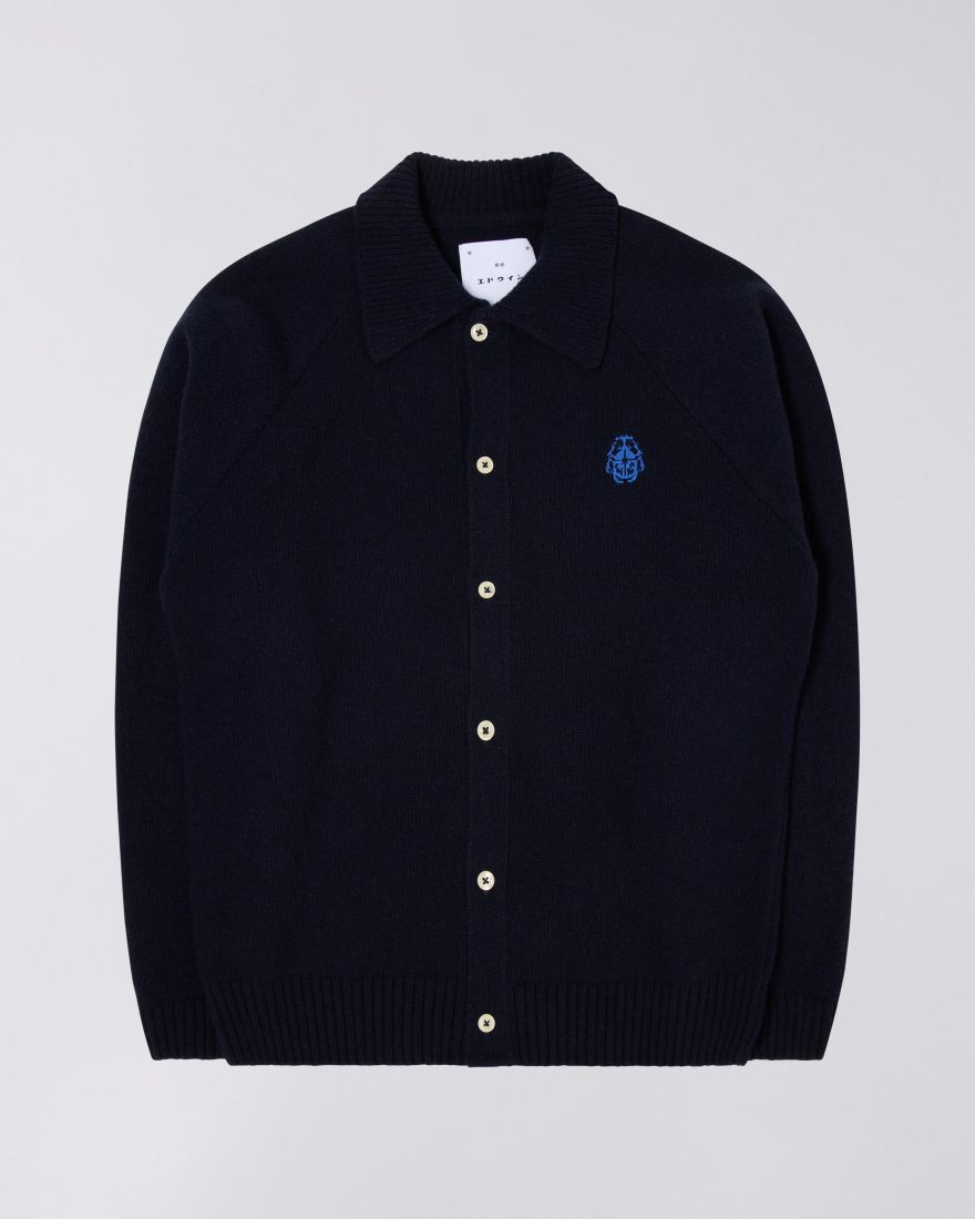 Edwin Mars Polo Cardigan // NAVY