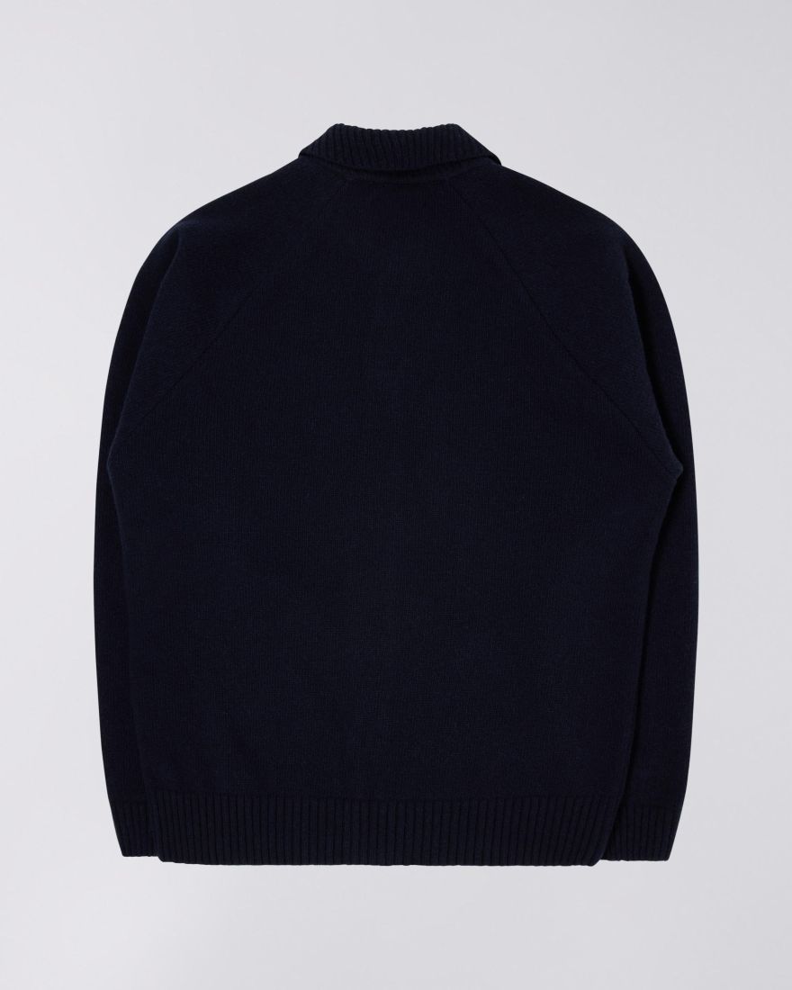 Edwin Mars Polo Cardigan // NAVY