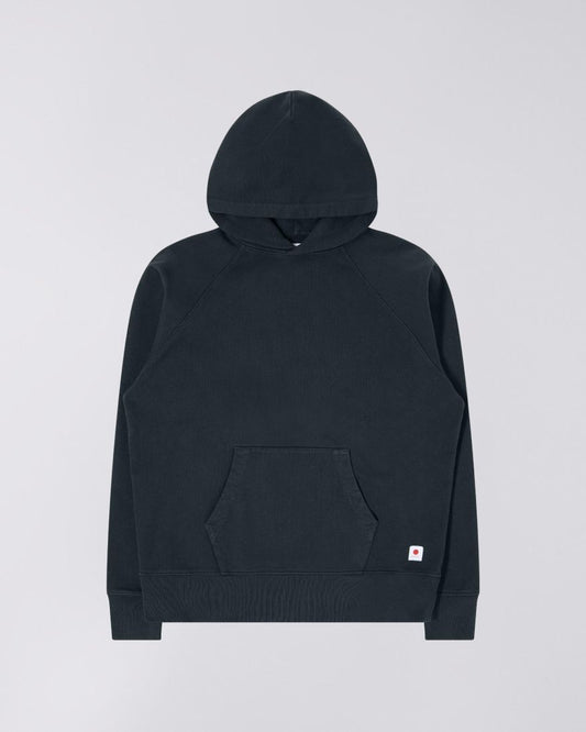 Edwin Raglan Sleeve Hood // BLACK