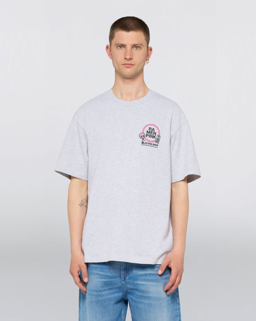 Edwin Ramen Pink T-Shirt // GREY MARL