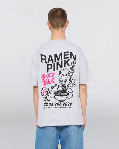 Edwin Ramen Pink T-Shirt // GREY MARL