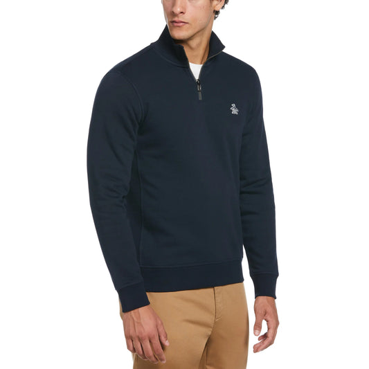 Penguin Pete Fleece Quarter Zip Sweatshirt OPKB0713 // DARK SAPPHIRE