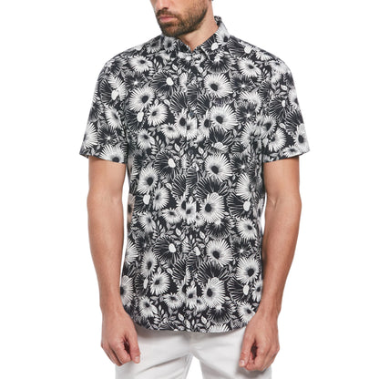 Penguin Floral Ecovero Shirt // MÖRK SAPPIR