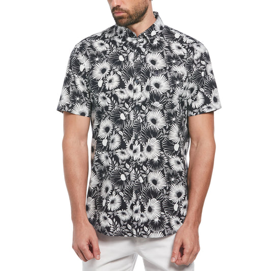 Penguin Floral Ecovero Shirt // DARK SAPPHIRE