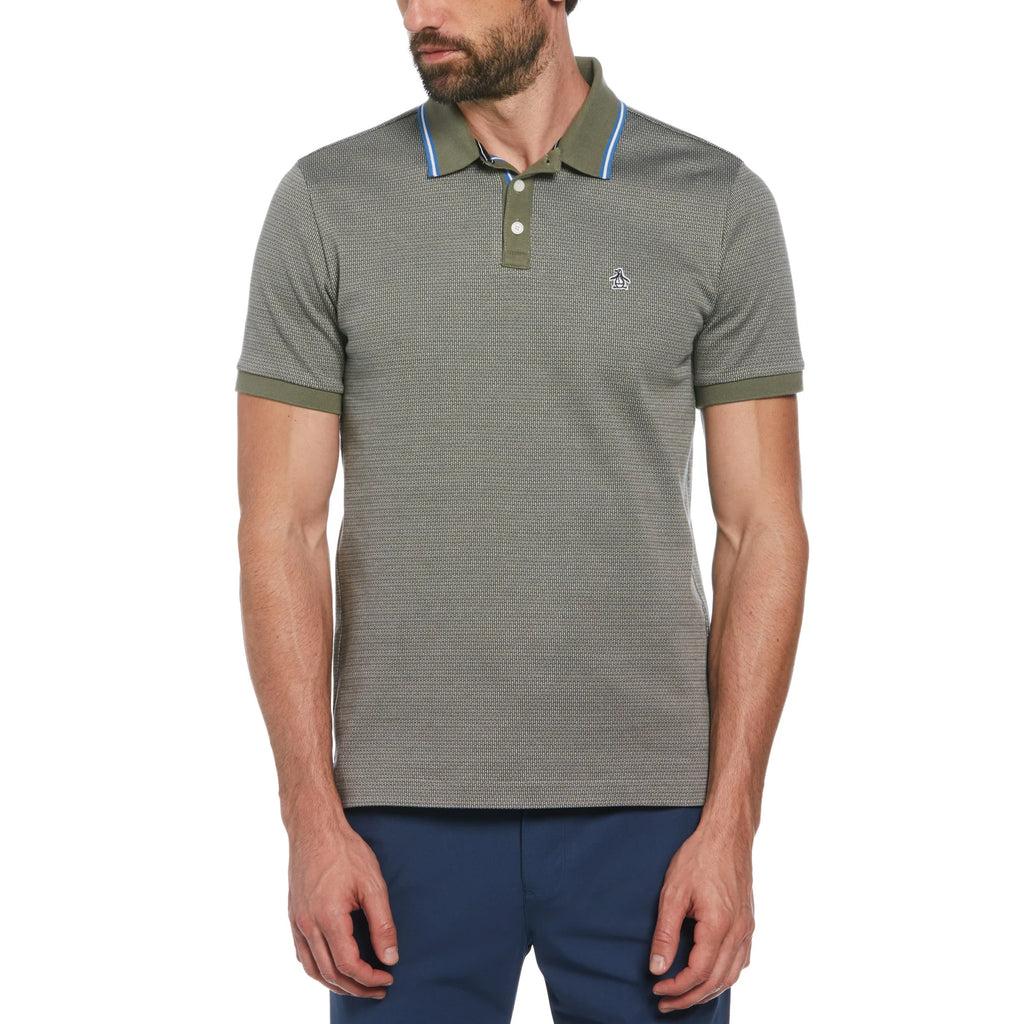 Penguin Jacquard Polo OPKF2415 // DUSTY OLIVE