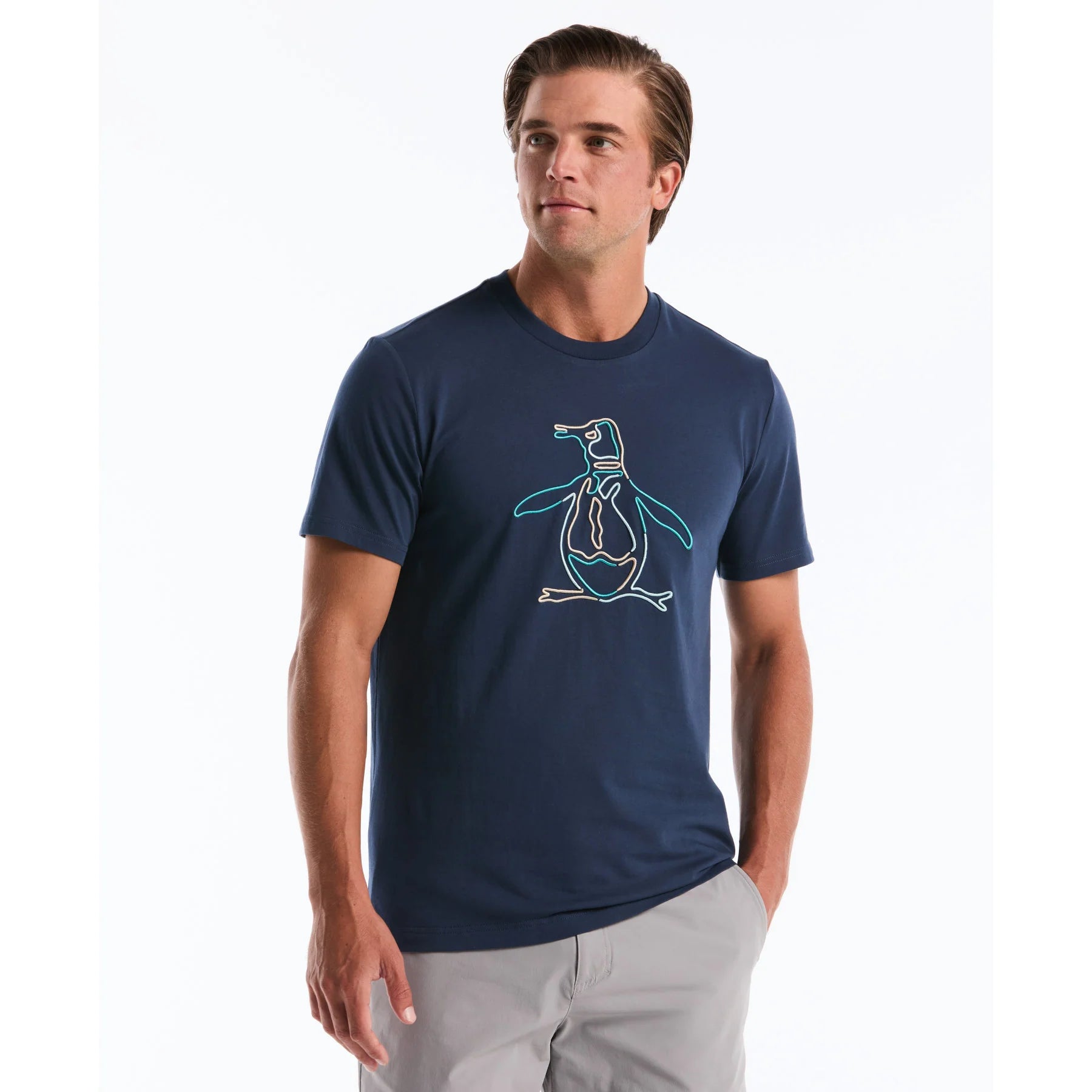 Penguin Outline Pete Graphic T-Shirt OPKF2559 // SARGASSO SEA