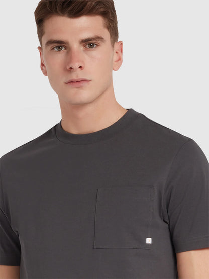 Farah Stacy Pocket Tee // CHARCOAL