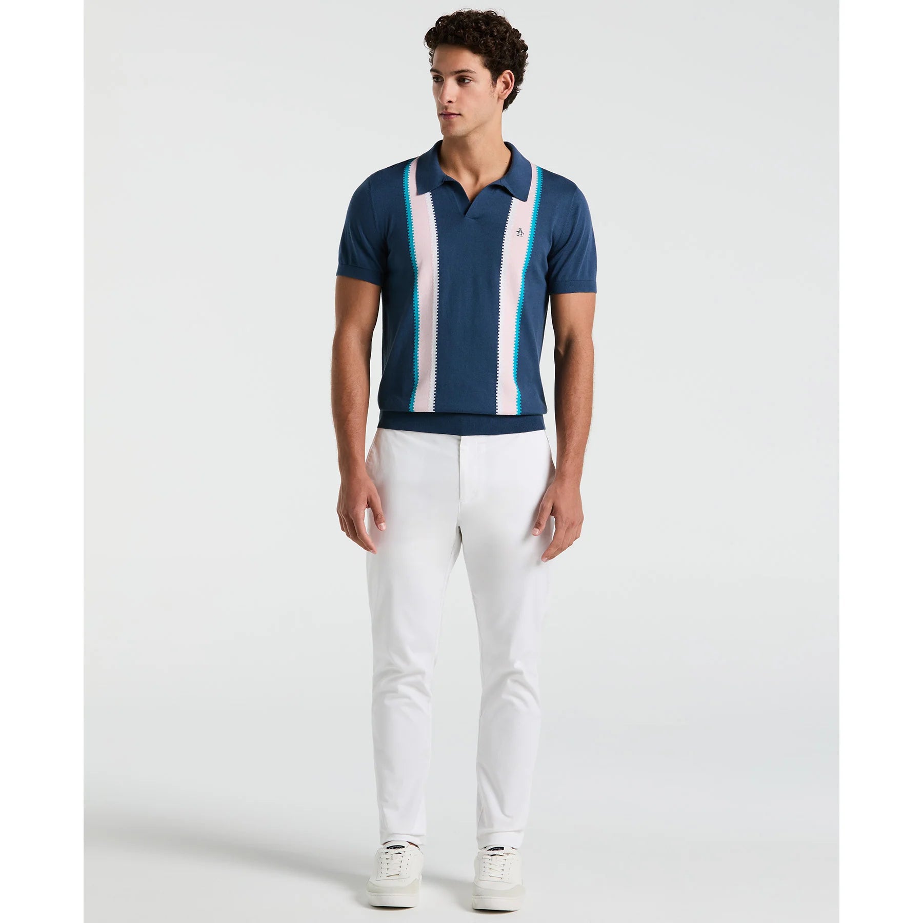 Penguin Vertical Stripe Sweater Polo OPGM2505 // SARGASSO SEA