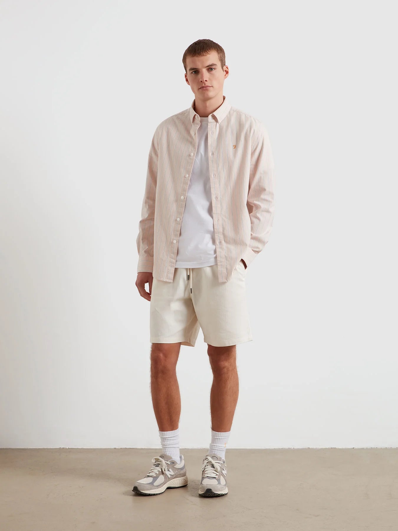 Farah Steen Striped Shirt // PINK