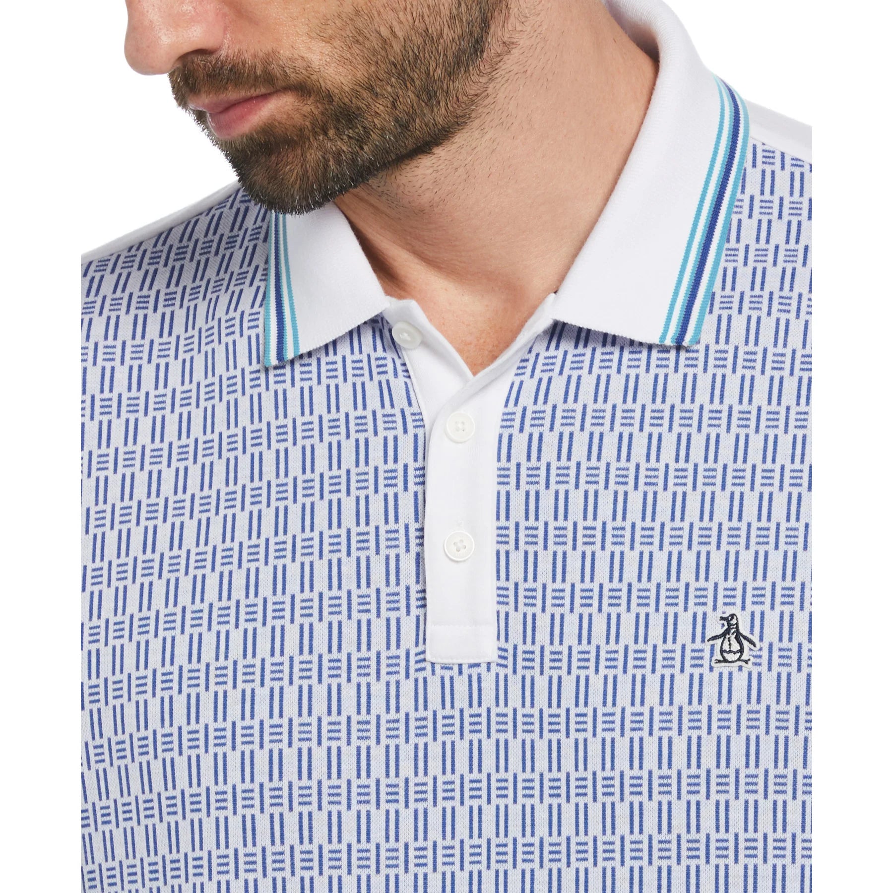 Penguin Jacquard Polo OPKM2431 // BRIGHT WHITE
