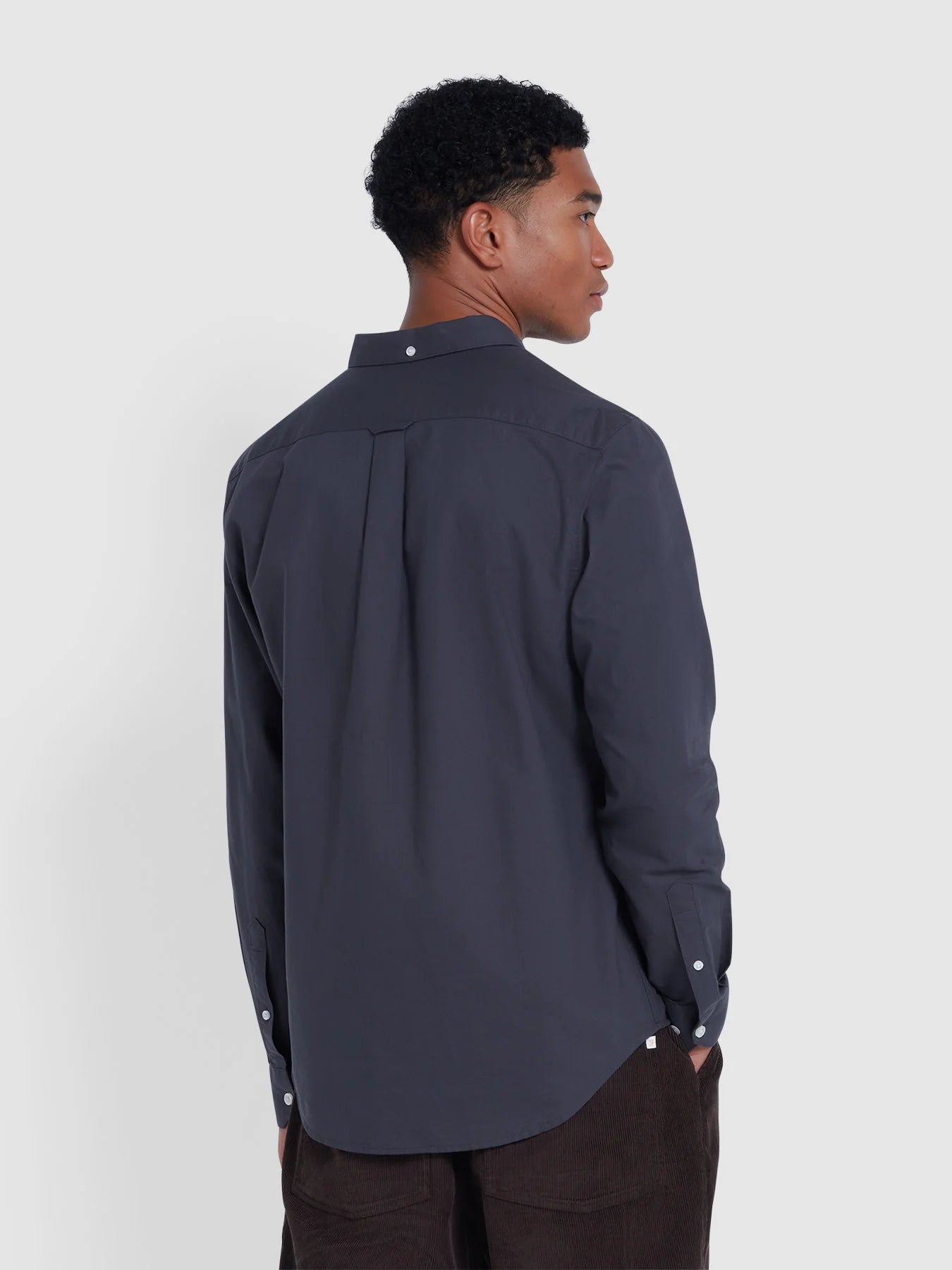 Farah Brewer Oxford LS Shirt // CHARCOAL