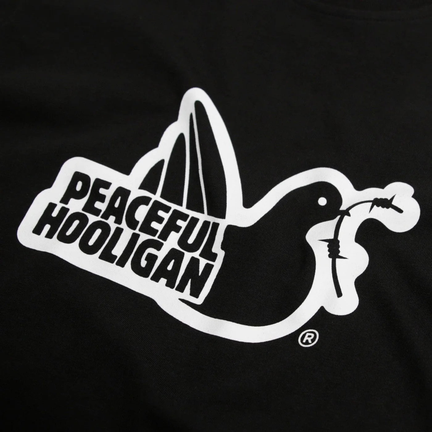 Peaceful Hooligan Outline T-Shirt // BLACK