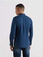 Farah Brewer Slim Fit LS Oxford Shirt // AEGEAN BLUE