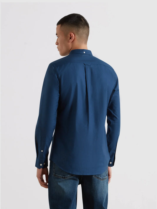 Farah Brewer Slim Fit LS Oxford Shirt // AEGEAN BLUE