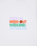 Weekend Offender Week In Week Out Tee // WHITE