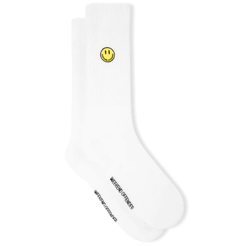 Weekend Offender Smiley Sport socks 3-pack // WHITE
